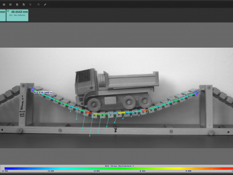Mesure de déformation en flexion sur un pont